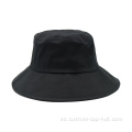 Gorra de sombrero de cubo de algodón negro